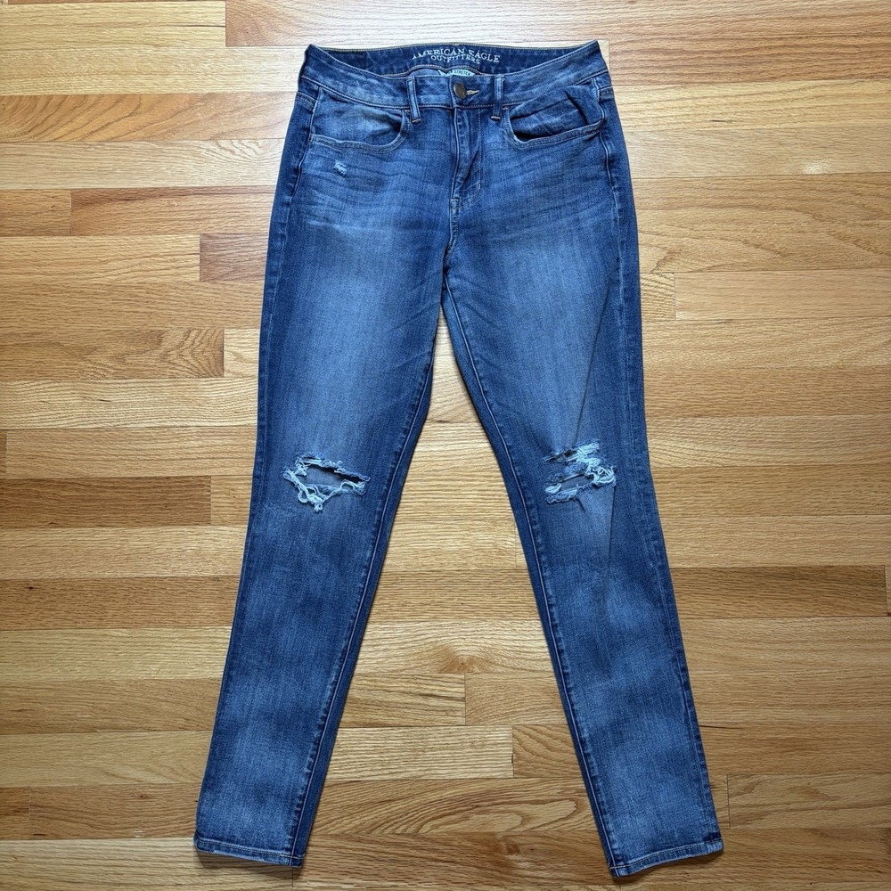 Lot of 4  American Eagle Jeans Size 6 Artist Crop Hi Rise Jegging Skinny Stretch - Picture 8 of 13